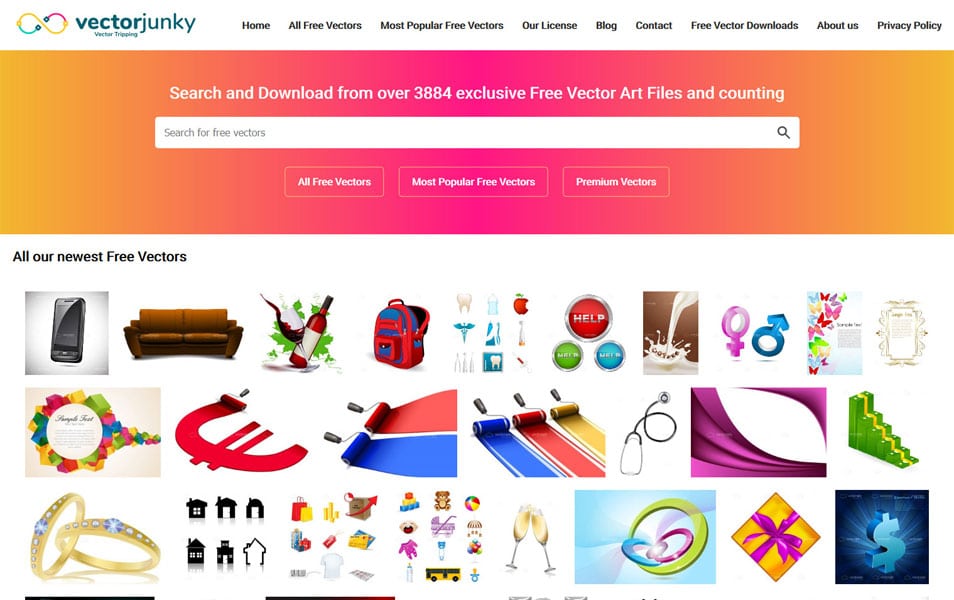 سایت Vector Junky یک منبع خوب برای یافتن وکتورهای مختلف برای طراحان