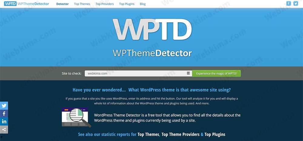 سایت WPThemeDetector برای فهمیدن افزونه های یک سایت