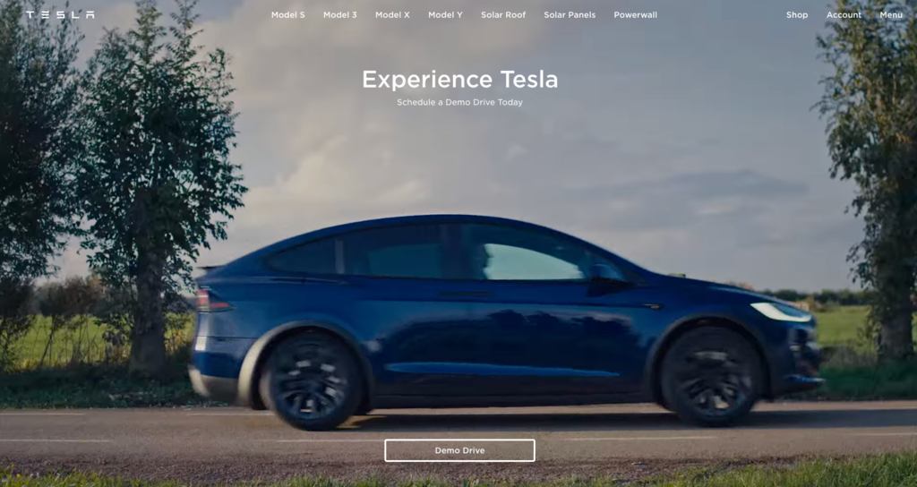 وبسایت Tesla