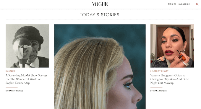 سایت وردپرس Vogue