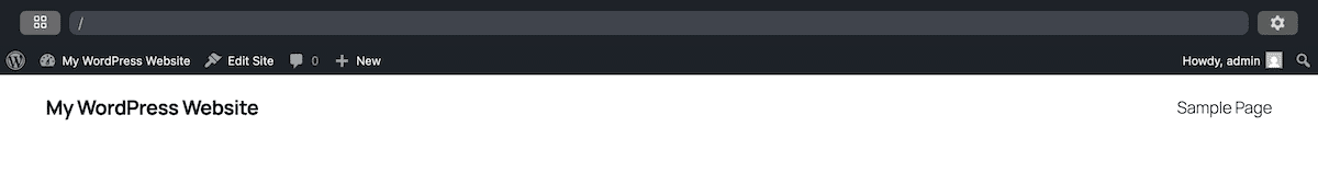 هدر رابط کاربری WordPress Playground