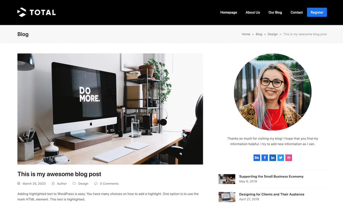 نمایش تصویر شاخص در نوشته